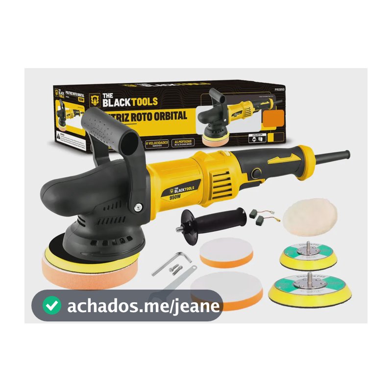 Politriz Eletrica Roto Orbital 15mm 5 E 6 Pol 950w 220v Amarelo 220v