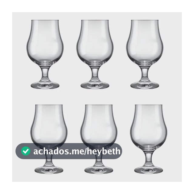 Kit 6 Taças Nadir Dublin 400ml Vidro para Cerveja e Chopp