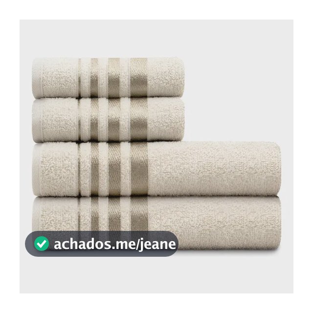 Jogo De Toalhas De Algodão 4 Peças Banho E Rosto Bege Karsten