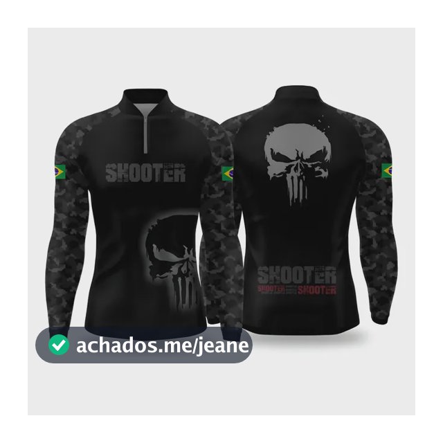 Camisa Blusa Caveira Com Proteçao Uv50