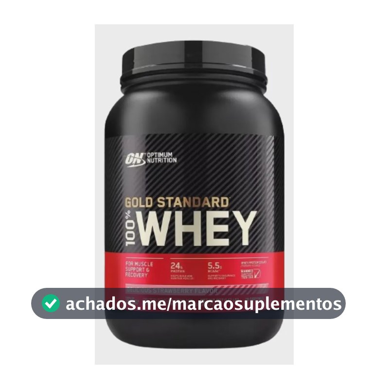 Gold Standard 100% Whey Optimum Nutrition Sabor Delicious Strawberry 907g