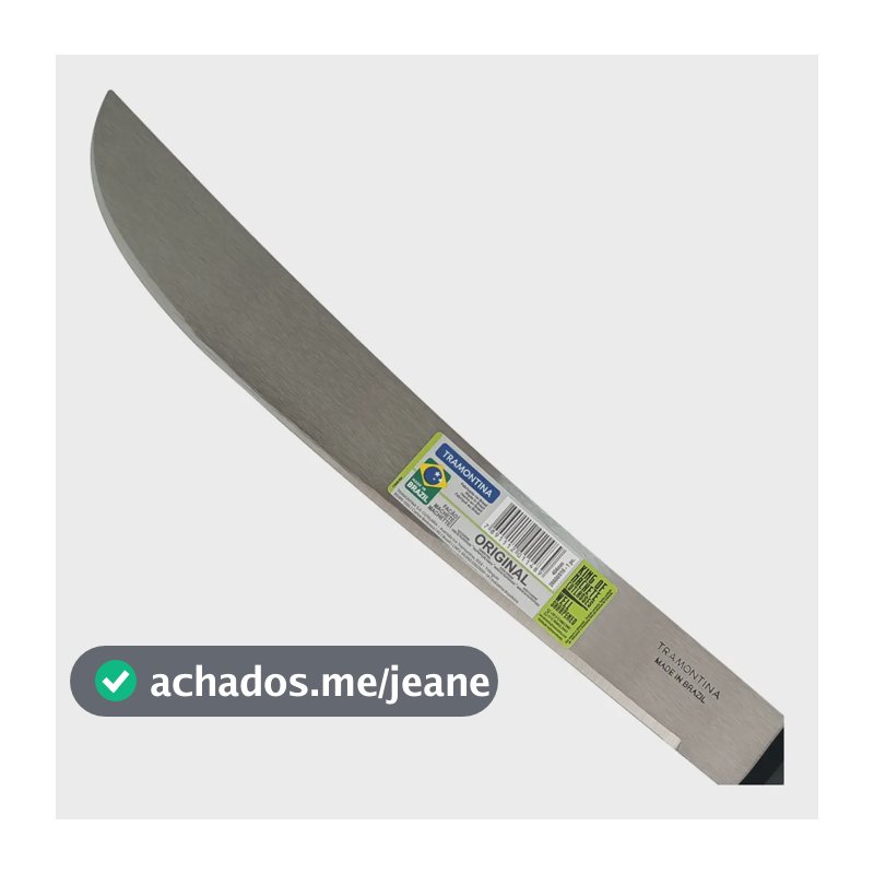 Facão Machete Para Mato Tramontina Lâmina 16 Polegadas Cabo Preto Polipropileno