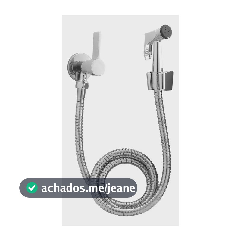 Ducha Higiênica Cromado ABS, Aço Inoxidável para Banheiro com Acionamento 1/4 de Volta