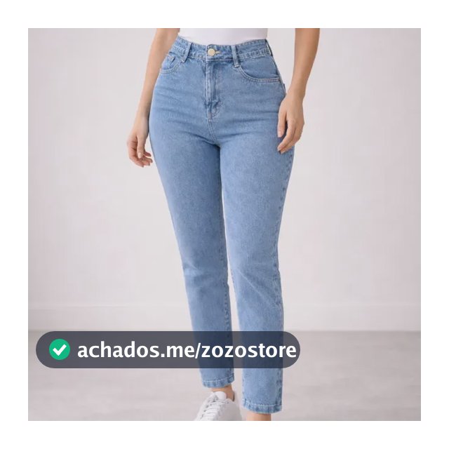 Calça Jeans Mom Stillger Feminina Cintura Alta Cor Clara