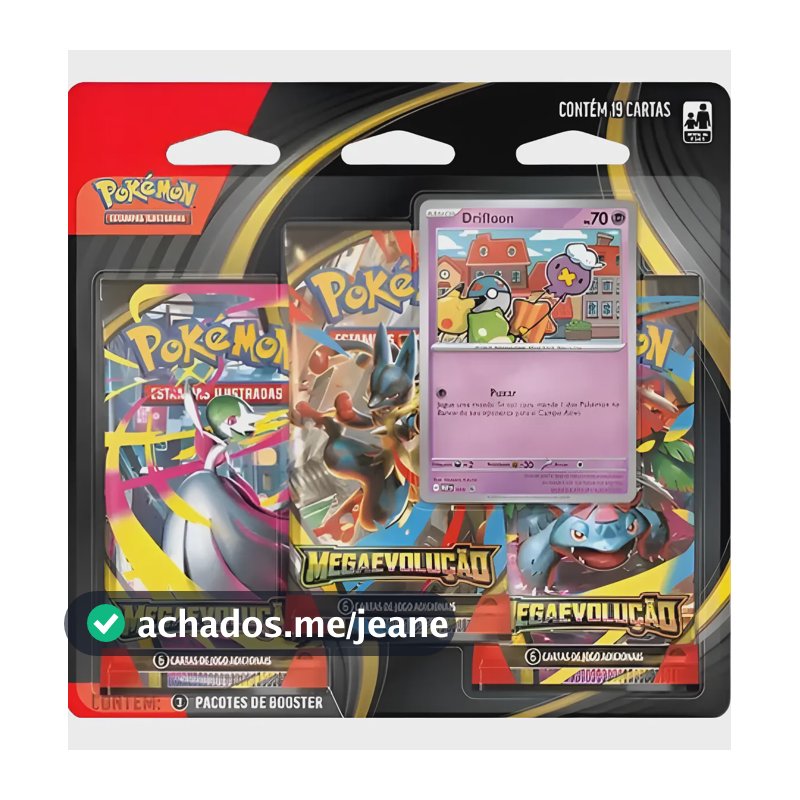 Blister Triplo Pokémon Megaevolução Drifloon Tcg Jogo Copag Português