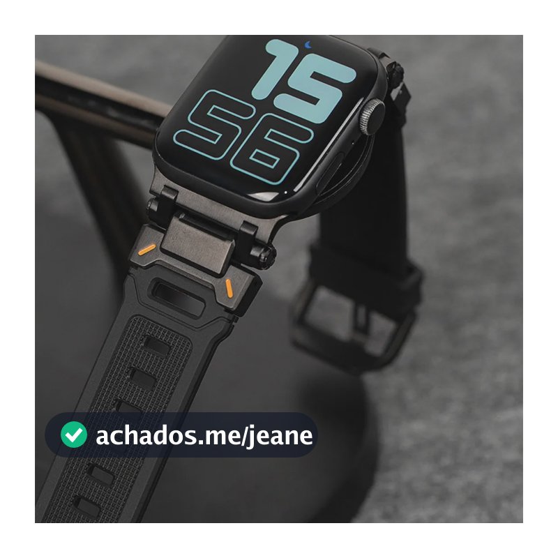 Pulseira Esportiva Para Apple Watch 12 11 10 44/45/46/49mm Preto 44/45/46mm/ultra 49mm