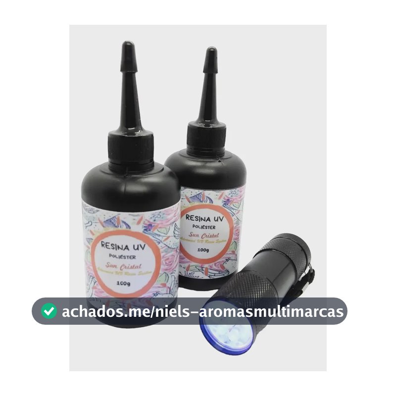 2 Resinas Uv Sun Cristal + Brinde A Sua Escolha Diy Transparente