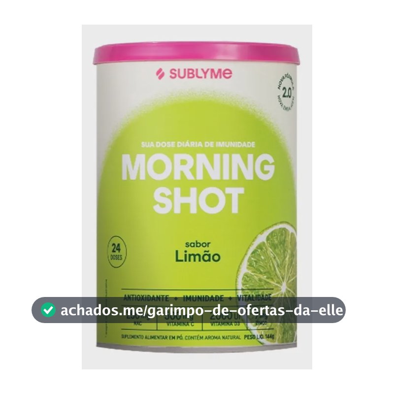 Suplemento Vitamínico Morning Shot - Sabor Limão - Classic Size (144g) - Sublyme