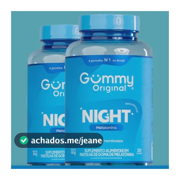 Kit Gummy Night Melatonina Sabor Framboesa