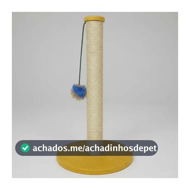 Arranhador Para Gatos Torre Sisal Com Brinquedo 60cm Amarelo