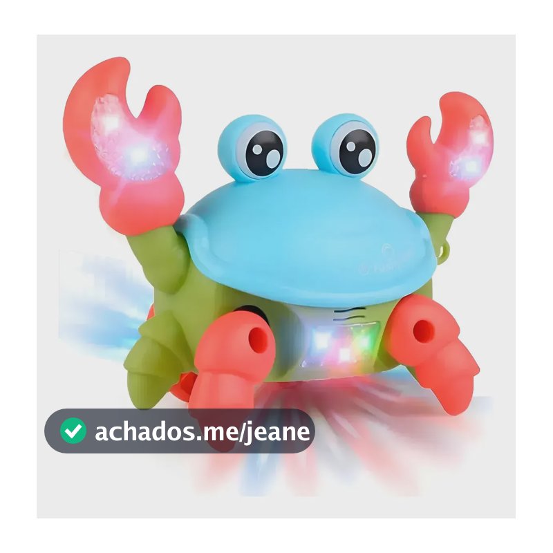 Caranguejo Fujão Bebê Brinquedo Interativo Infantil Musica