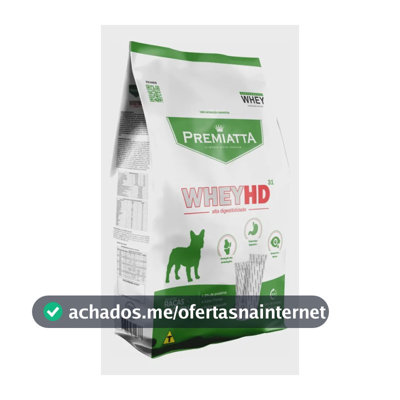 Ração Premiatta Whey Hd 31 P/ Cão Adul Raça Pq Sabor Mix 6kg