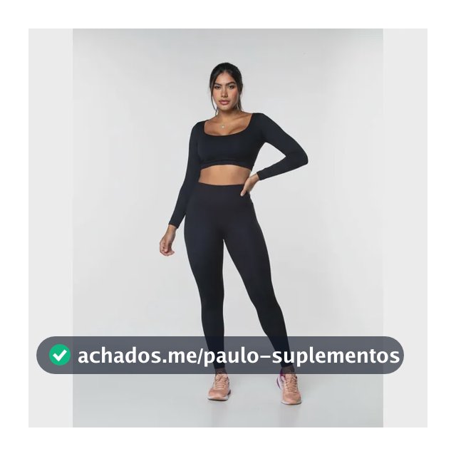 Diasp Conjunto Poliamida Cropped Frio E Legging Feminino Fit