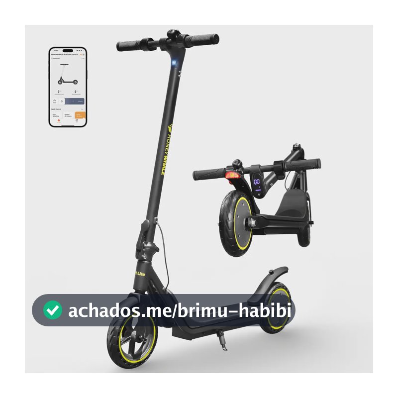 Patinete Elétrico HONEYWHALE M1 LITE Dobrável Com Bluetooth, Para Adultos