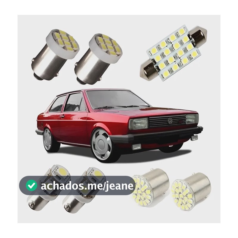 Kit Lampadas Led Voyage Parati Gol Quadrado Saveiro G1 Ré Gol Voyage Parati - Branca