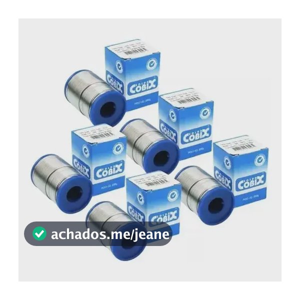 Kit 5 Solda Estanho C/ Fluxo Rolo 1mm 60x40 250g Cobix