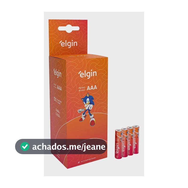 40 Pilhas Elgin Aaa Palito Zinco Carvão 1 Tubo C/40 Pilhas