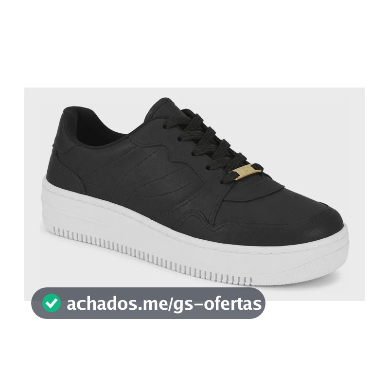 Tênis Vizzano Feminino Casual Ultra Confortável Original Preto/branco 37 Br