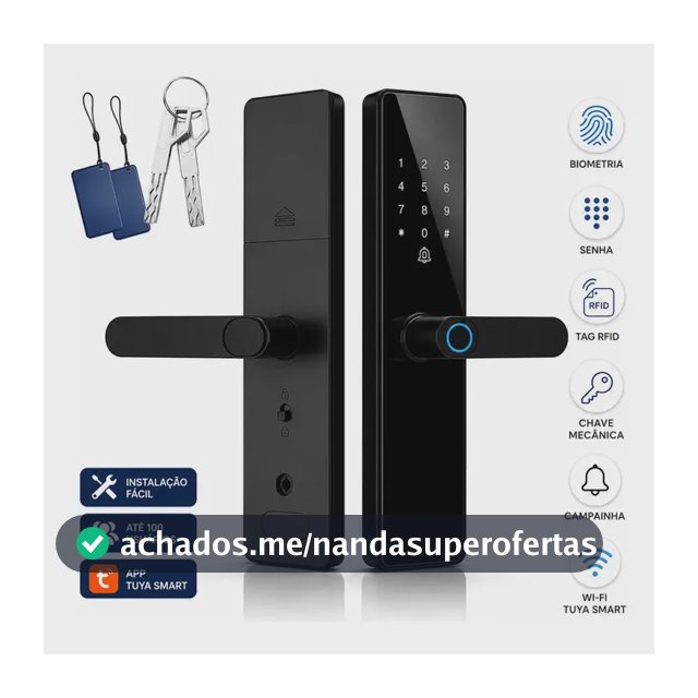 Fechadura Eletrônica Inteligente Digital Com Biometria Senha