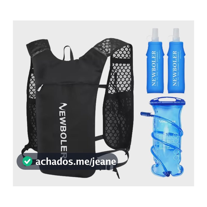Mochila De Água Com 3 Garrafas Colete De Hidratação Completo