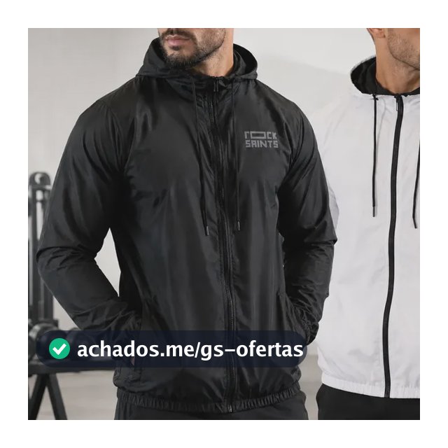 Kit 2 Jaquetas Corta Vento Rock Saints Liso Com Capuz