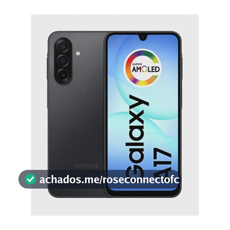 Smartphone Samsung Galaxy A17 128GB (4GB Ram+4GB Ram Plus) Com IA, Câm De 50mp, Tela De 6.7, NFC, IP54 - Tela Super Amoled - Nacional - Preto
