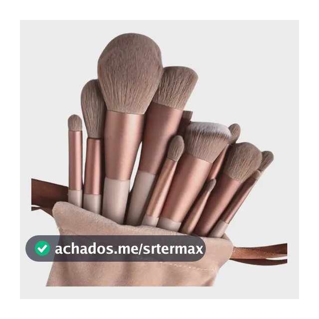 Kit Pincel De Maquiagem Com 13 Unidades Sombra Blush Cor Marrom