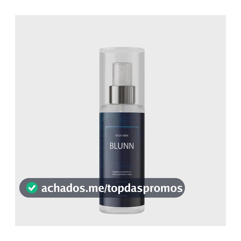 Body Splash Masculino Blunn 200ml By Primacial - Perfume Floral Cítrico