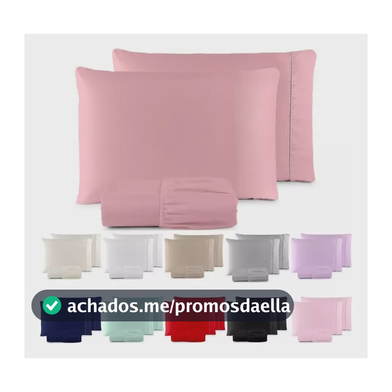 Jogo De Lençol Casal Padrão 3 Pçs 400 Fios C/ Elástico Hotel Rose