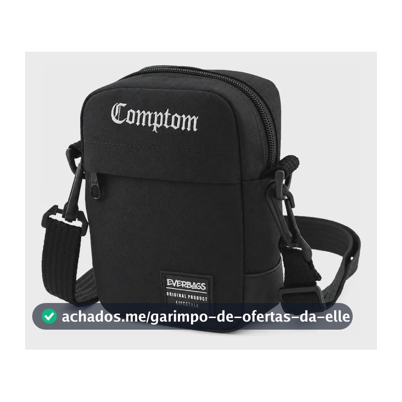 Shoulder Bag Bolsa Transversal Pochete Academia Treino Viagem Passeio Esportivo Porta Documento Carteira Resistente Reforçada Cor Preto