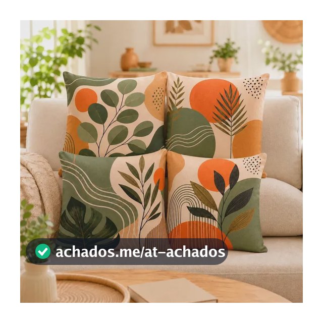 Kit 4 Capas De Almofada 40x40 Moderna Floral Sala De Estar Floral Moderna