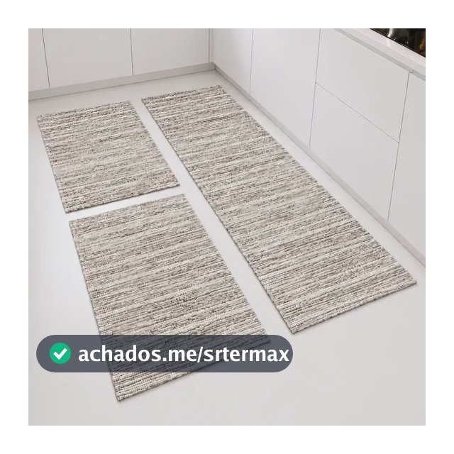 Tapete Kit Cozinha Antiderrapante Passadeira Jogo Lavável 1.4 M 45 Cm Caramelo