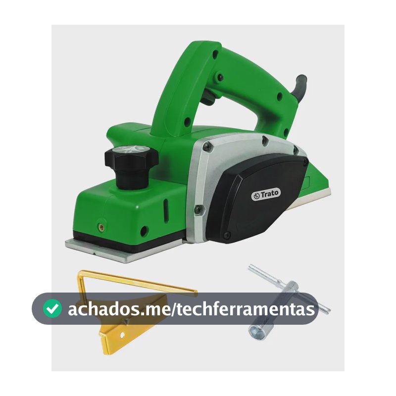 Plaina Elétrica 82mm Industrial Manual 750w Tpla750 Trato Cor Verde