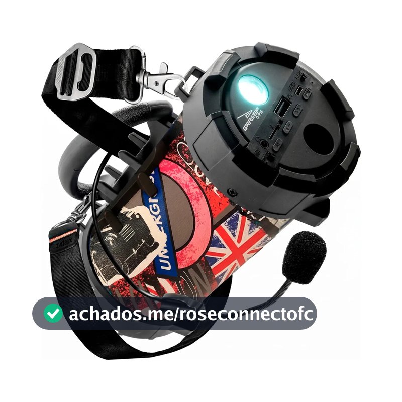 Caixa de Som Portátil Bluetooth Axnen AX-P13 10W com Karaokê e Microfone