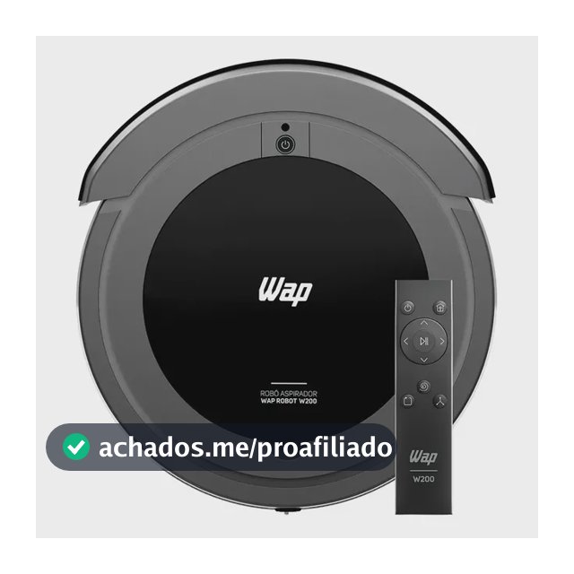 WAP Robô W200 Aspirador Robô 3 em 1 Varre Aspira Passa Pano Bivolt
