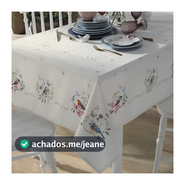 Toalha Mesa Quadrada 8 Lugares Dohler Jardim Cor Bege