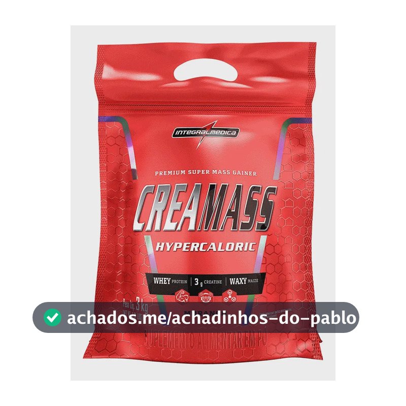 Creamass Hipercalórico Pouch Morango 3kg Integralmédica