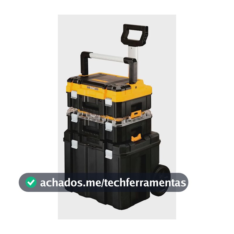Caixa de ferramentas Dewalt Tstak Dwst60404, 3 peças, amarela