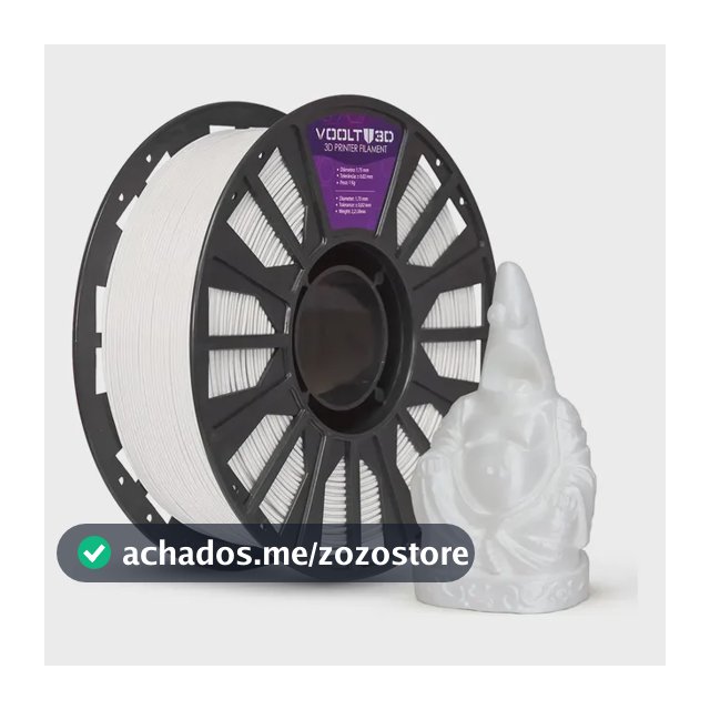 Filamento Pla Branco Off White Gelo Velvet 1Kg Imprimir Peças Decorativas Em 3D