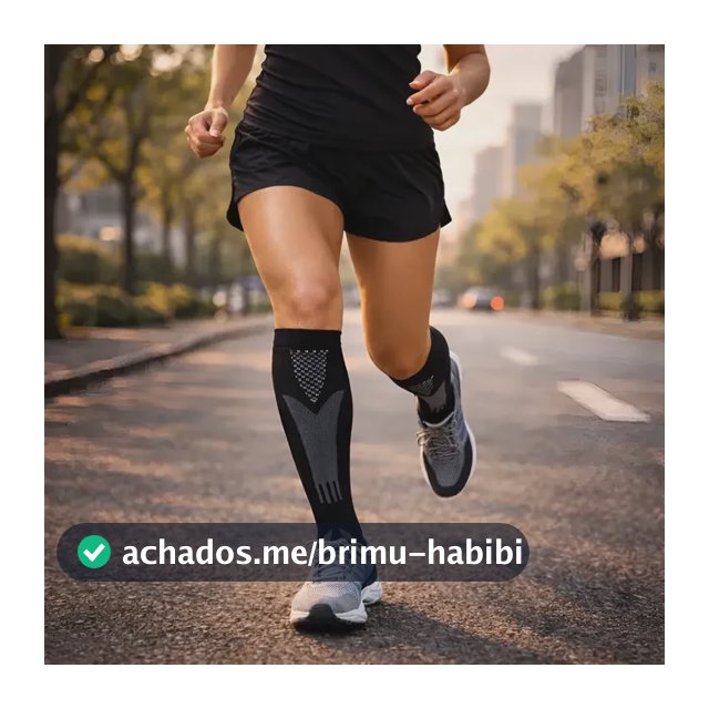 Meia De Compressão Elástica Anti Varizes Esportiva Corrida