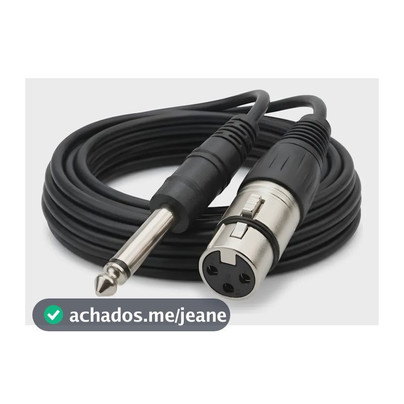 Cabo Xlr P10 Microfone Mono  Canon Femea 5 Metros Novit Utl