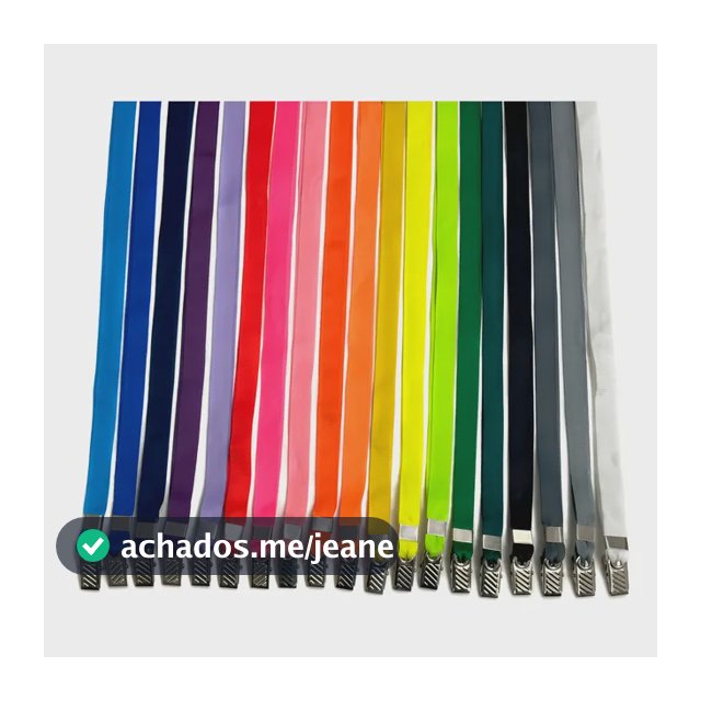 100 Cordões Crachá Com Jacaré - 12mm - Pronta Entrega