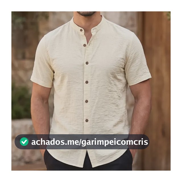 Camisa Gola Padre Masculina Manga Curta Social Verão Festa