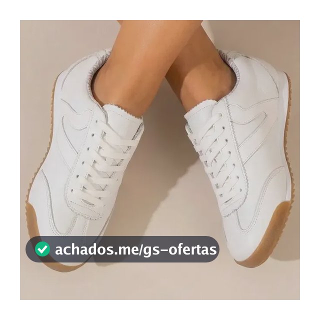 Tênis Branco Feminino Vittal Couro Legitimo Casual Clássico