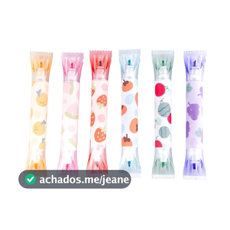 Caneta Cheiro Fragrância Perfume Aroma Duas Pontas C/6un Fragrância De Frutas