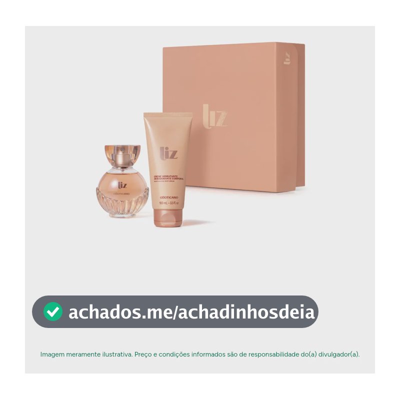 Kit Presente Natal Liz Boticário (2 Itens) Perfume 50 Ml
