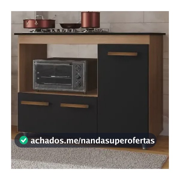 Balcão Para Cooktop 4 E 5 Bocas 3 Portas Mdp Armário Cozinha