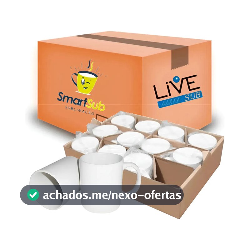 12- Canecas Brancas Para Sublimação Smartsub Live