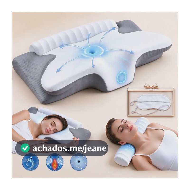 2em1 Travesseiro Ortopedico E Cervical Travesseiro Ajustável Branco