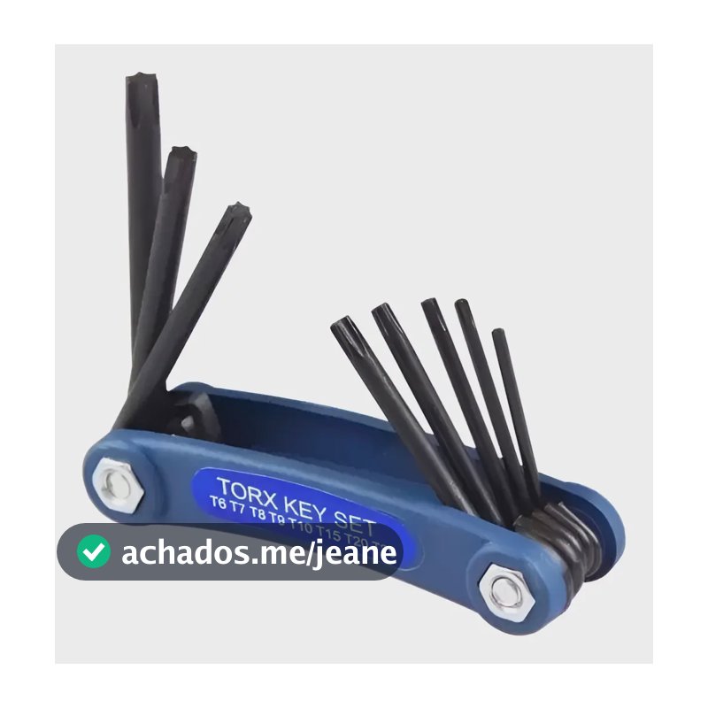 Jogo Com 8 Chaves Dobráveis Torx Aço Carbono - Western